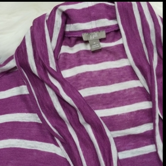 J. JILL Linen Waterfall Cardigan - Picture 7 of 9